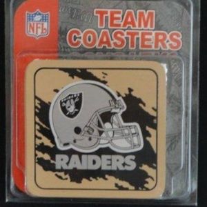 NFL Oakland Raiders Team Coasters- Set of 4